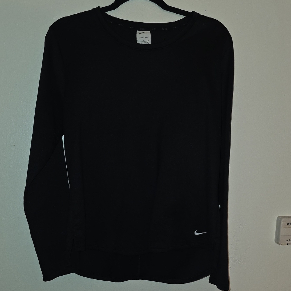 Nike Black Crew Neck Long Sleeve Top